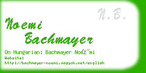 noemi bachmayer business card